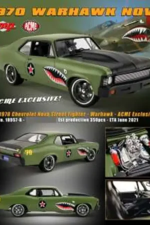CHEVROLET *WARHAWK* NOVA STREET FIGHTER 1970 ,GROEN ,GRIJS Meest Verkocht