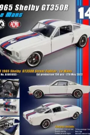 Aanbieding SHELBY GT350R STREET FIGHTER *LE MANS 14*,1965 WIT ROOD BLAUW