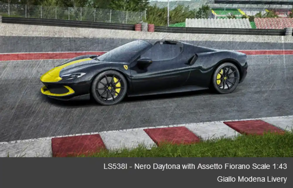 FERRARI 296 GTS NERO DAYTONA WITH ASSETTO FIORANO GIALLO MODENA LIVERY Lage Kosten