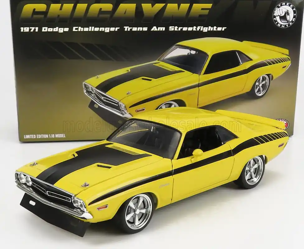 DODGE - CHALLENGER TRANS AM COUPE STREETFIGHTER 1971 - GEEL ZWART Koop Online