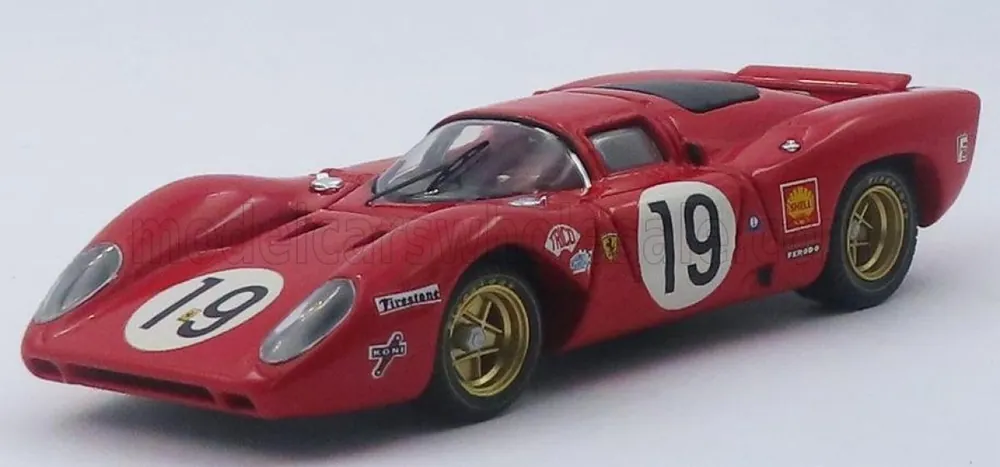 Exclusieve Aanbieding FERRARI - 312P 3.0L V12 COUPE TEAM SEFAC N 19 24H LE MANS 1969 C.AMON – P.SCHETTY - RED