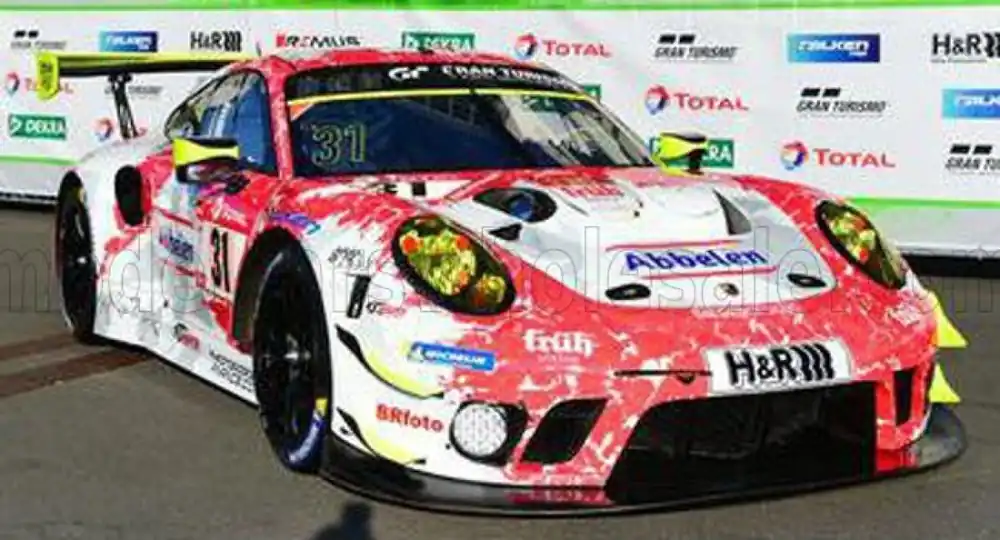 Favoriet PORSCHE - 911 991-2 GT3 / R TEAM FRIKADELLI RACING N 31 24H NURBURGRING 2021 P.PILET - F.MAKOWIECKI - M.MARTIN - D.OLSEN , WIT / ROOD / GEEL