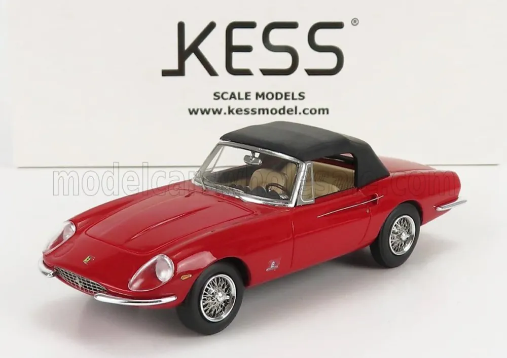 Direct Beschikbaar FERRARI - 365 CALIFORNIA SPIDER CLOSED 1966 - ROOD ZWART