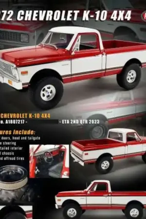 Beperkte Voorraad CHEVROLET K10 4X4, 1972 ROOD /WIT