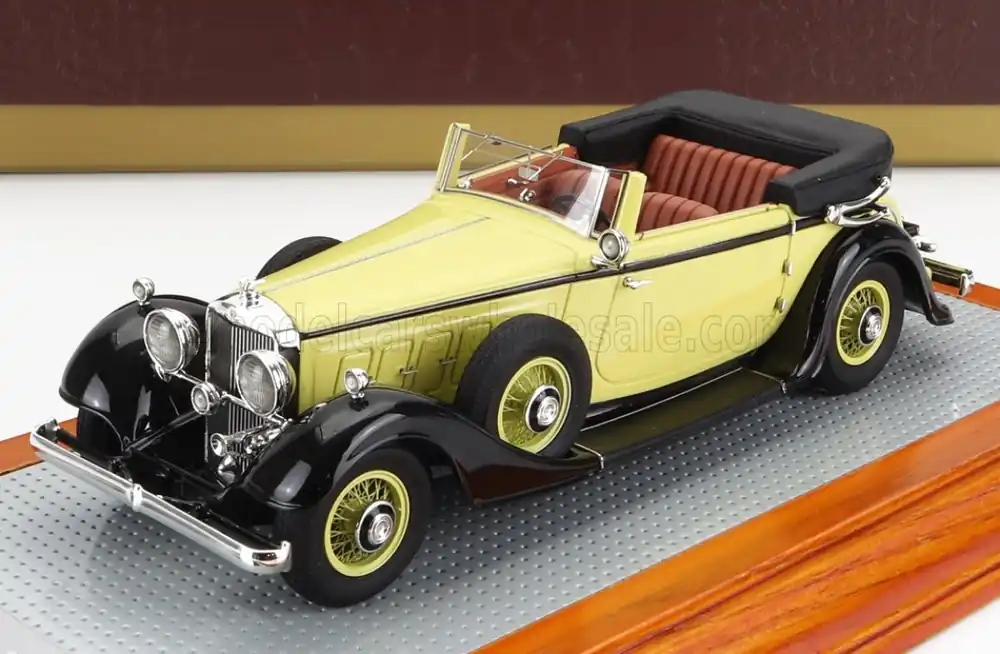 HORCH - 780 SPORT CABRIOLET OPEN 1933 - GEEL ZWART Flitsaanbieding