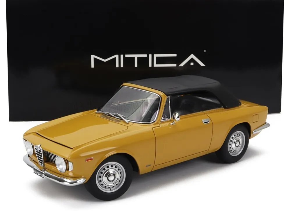 ALFA ROMEO - GIULIA 1600 GTC CABRIOLET CLOSED 1964 – INTERIOR BLACK - GIALLO OCHRE - GEEL Tijdelijk Beschikbaar