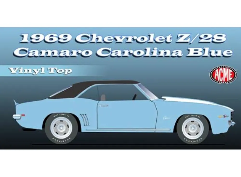 CHEVROLET CAMARO Z/28, CAROLINA BLUE WITH VINYL TOP 1969 Betrouwbaar