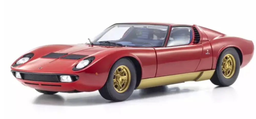 Laatste Kans LAMBORGHINI MIURA P 400 ROOD/BLAUW INTERIEUR