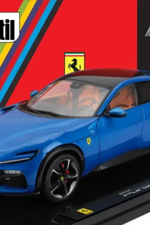 Aanbieding FERRARI - PUROSANGUE 2022 - WITH SHOWCASE - NUMBERED ONE BY ONE - BLU CORSA