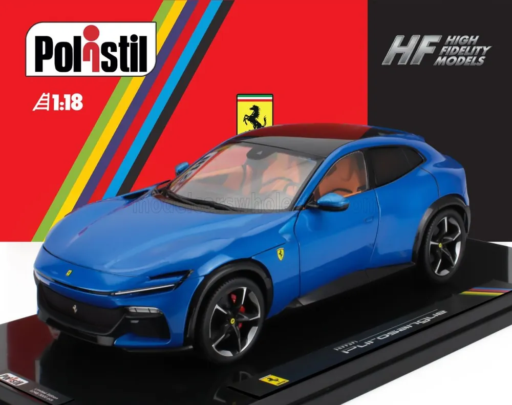 Aanbieding FERRARI - PUROSANGUE 2022 - WITH SHOWCASE - NUMBERED ONE BY ONE - BLU CORSA