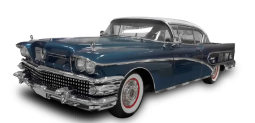 BUICK LIMITED RIVIERA COUPE, BLAUW, 1958 Voordeelprijs