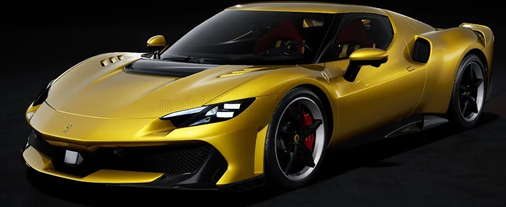 Exclusieve Aanbieding FERRARI - 296 SPECIALE 2025 - WITH SHOWCASE - NUMBERED ONE BY ONE - MONTECARLO YELLOW METALLIC