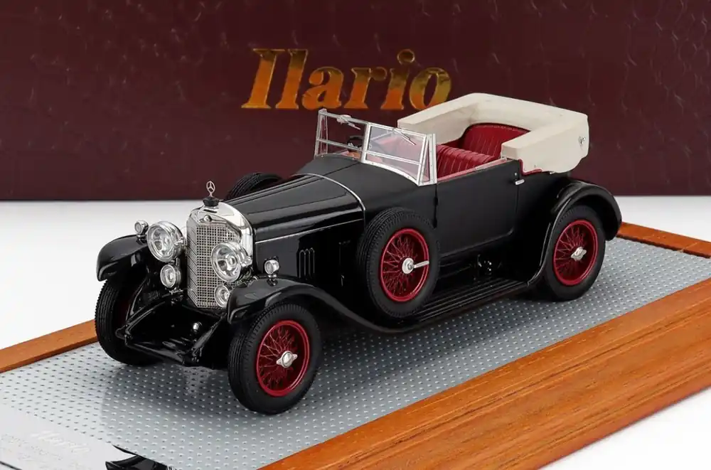 MERCEDES BENZ - 630K SN35233 SPORTS TOURER HARRINGTON CABRIOLET OPEN 1927 - BLACK Gereduceerde Prijs