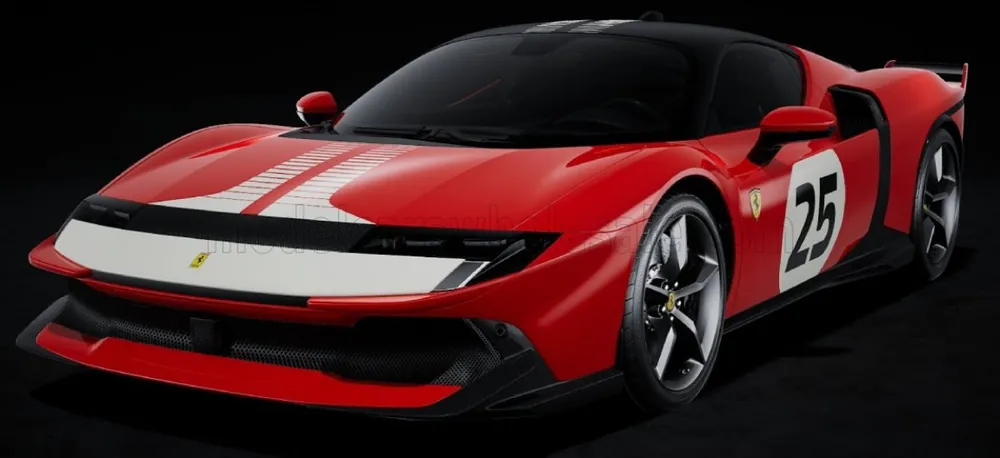 FERRARI - 849 TESTAROSSA ASSETTO FIORANO N 25 2025 - CON VETRINA - WITH SHOWCASE - ROSSO FIAMMANTE Premium