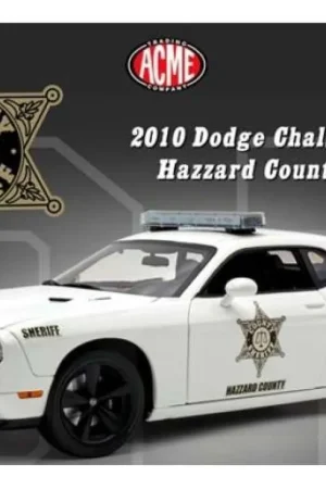 Uitverkoop DODGE CHALLENGER SRT 8 HAZZARD COUNTY SHERIFF 1/18 ACME DIECAST