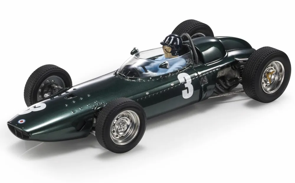 Exclusieve Aanbieding BRM - F1 P57 BRM TEAM N 3 WINNER SOUTH AFRICA WORLD CHAMPION (WITH PILOT FIGURE) 1962 GRAHAM HILL - CON VETRINA - WITH SHOWCASE -