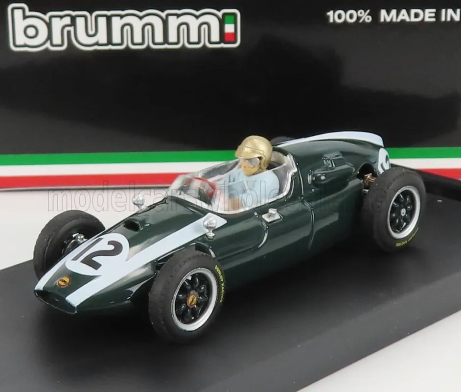 COOPER - F1 T51 CLIMAX N 12 WINNER BRITISH GP JACK BRABHAM 1959 WORLD CHAMPION - WITH DRIVER FIGURE Gereduceerde Prijs