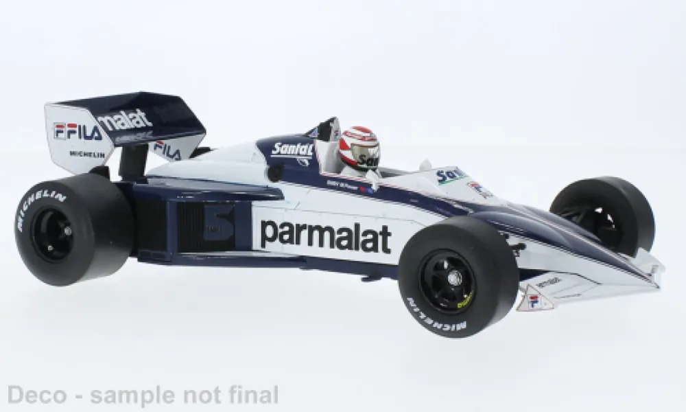 BRABHAM BT52, NO.5, JOHN PLAYER TEAM LOTUS, PARMALAT, FORMEL 1, GP BRASILIEN, N.PIQUET, 1983 Finale Uitverkoop