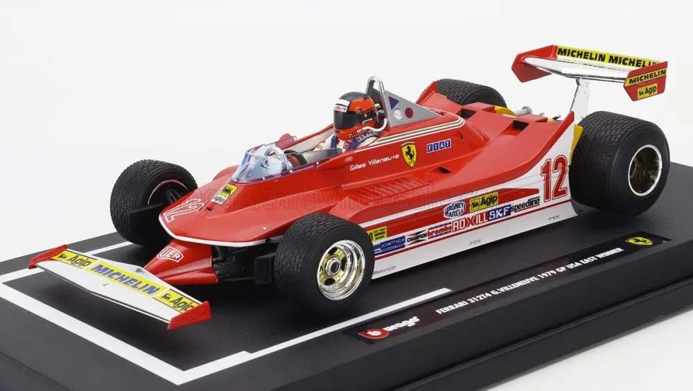 FERRARI - F1 312T4 N 12 WINNER WATKINS GLEN GP USA (WITH PILOT FIGURE AND RAIN WHEELS) 1979 GILLES VILLENEUVE Goedkoop