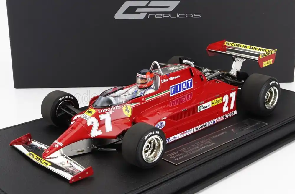 FERRARI - F1 126CK N 27 WINNER MONACO GP (WITH PILOT FIGURE) 1981 G.VILLENEUVE - WITH SHOWCASE Nu Kopen