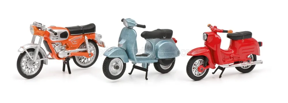SIMSON - SET 3X SCHWALBE KR51/1 1968 + ZUNDAPP KS50 SUPER SPORT 1950 - PIAGGIO VESPA 150 PX 1978 Betaalbaar