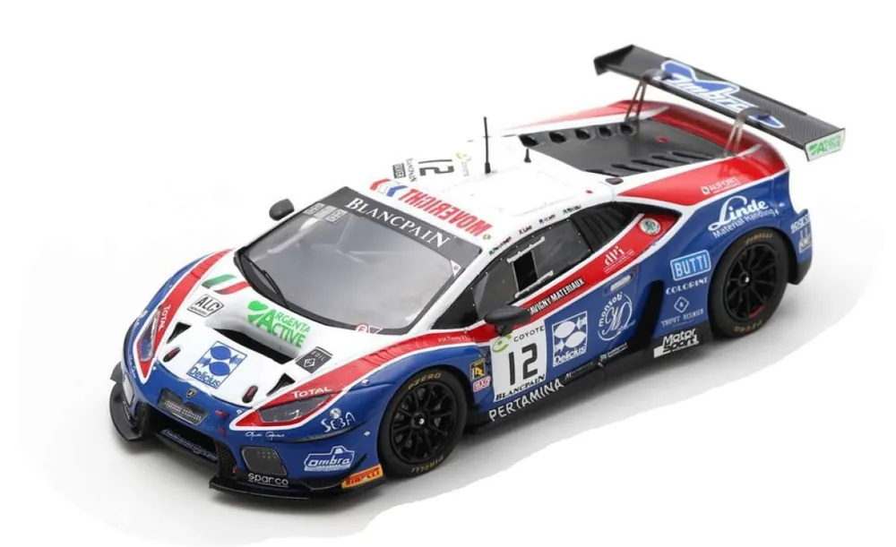 "LAMBORGHINI HURACÁN GT3 N°12 OMBRA RACING 24H SPA 2018 K. LING - A. FRASSINETI - R. MONTI - A. RIZZOLI (300EX)" Dagaanbieding