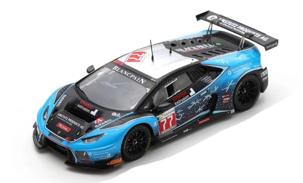 "LAMBORGHINI HURACÁN GT3 N°77 BARWELL MOTORSPORT 24H SPA 2018 A. AMSTUTZ - L. MACHITSKI - R. ABRA - P. KUJALA (300EX)" Merkproduct