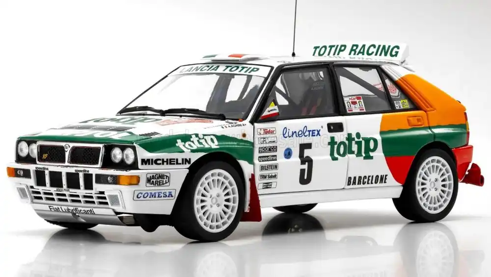 LANCIA - DELTA HF INTEGRALE EVO JOLLY CLUB TOTIP REPSOL N 5 RALLY MONTECARLO 1993 A.AGHINI - S.FARNOCCHIA Favoriet
