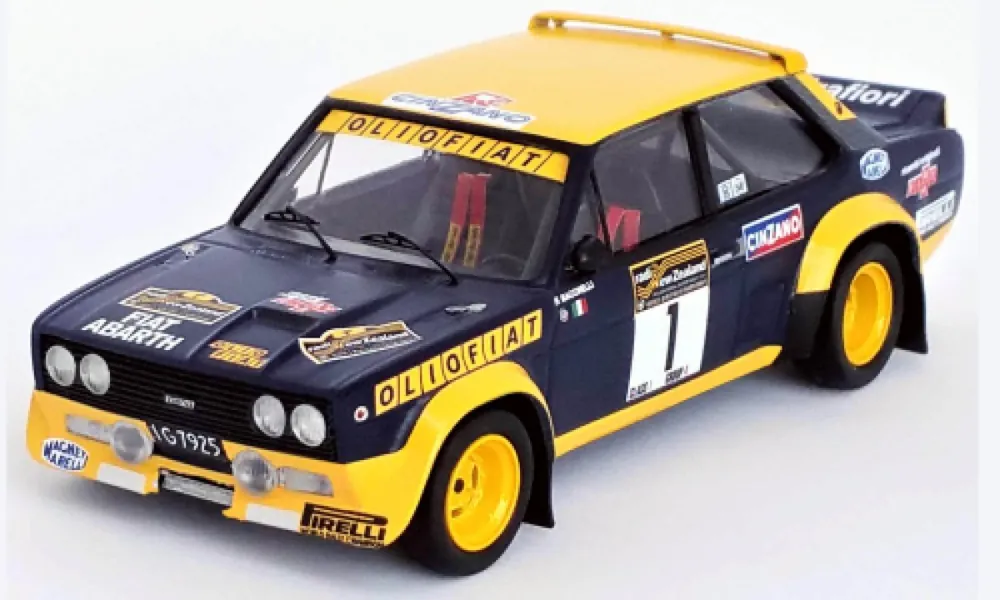Koop Online FIAT 131 ABARTH, NO.1, OLIO FIAT, RALLYE WM, RALLYE NEUSEELAND, DAMAGED, F.BACCHELLI/F.ROSSETTI, 1977