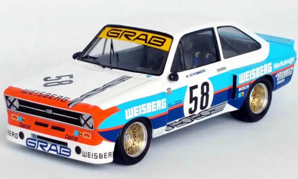 Gereduceerde Prijs FORD ESCORT MK II RS 1800, NO.58, WEISBERG, DRM, HOCKENHEIM, W.SCHOMMERS, 1976