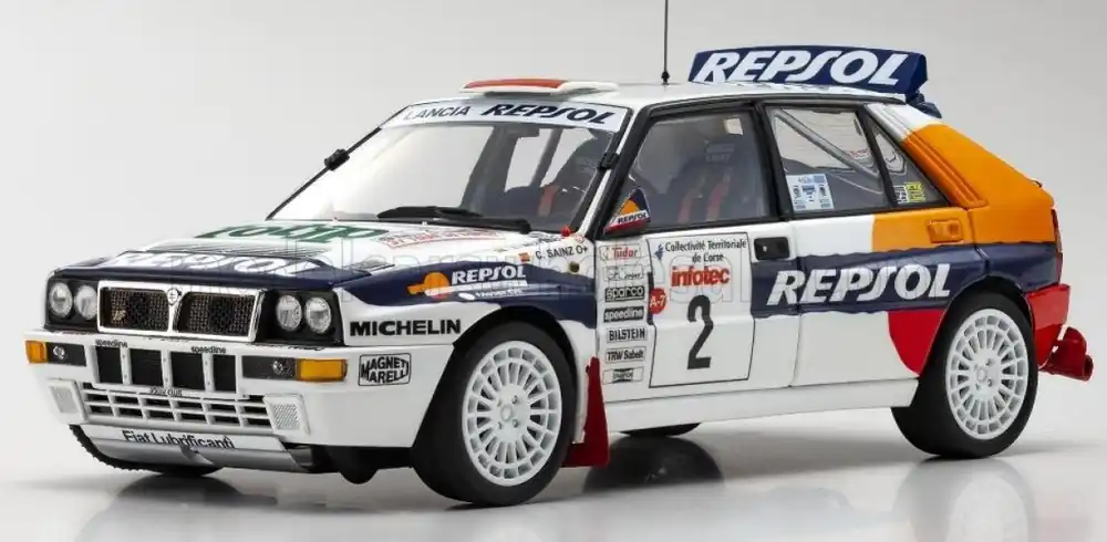 Uitverkoop LANCIA - DELTA HF INTEGRALE EVOLUZIONE REPSOL N 2 4TH RALLY TOUR DE CORSE 1993 C.SAINZ - L.MOYA