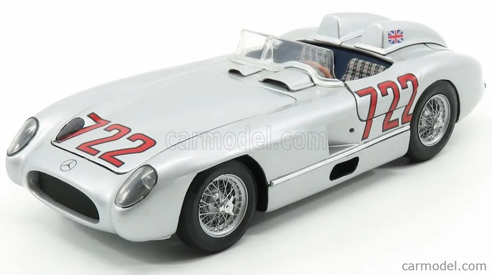 MERCEDES-BENZ 300 SLR N°722 WINNER MILLE MIGLIA 1955 S. MOSS D. JENKINSON WITH FIGURINE Populair