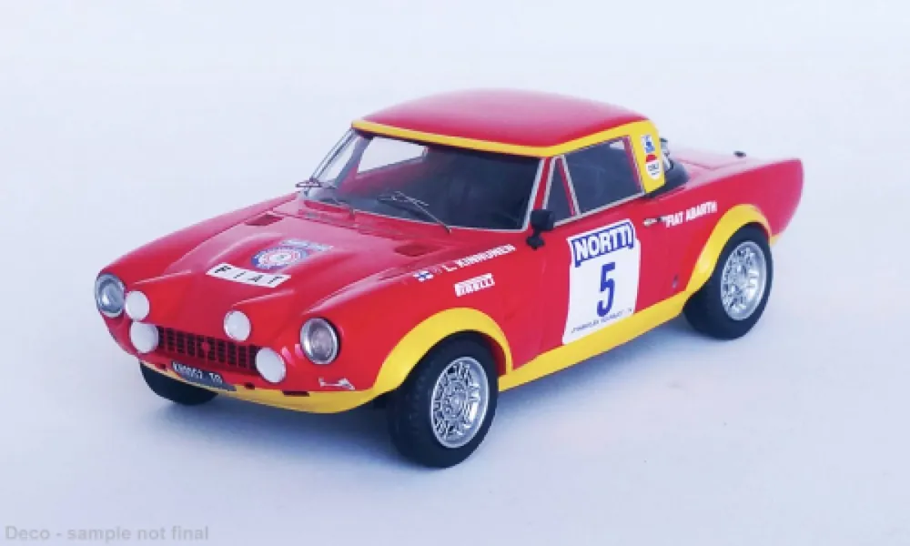 Uitverkoop FIAT 124 ABARTH RALLYE, NO.5, RALLYE WM, RALLYE FINNLAND, L.KINNUNEN/A.AHO, 1974