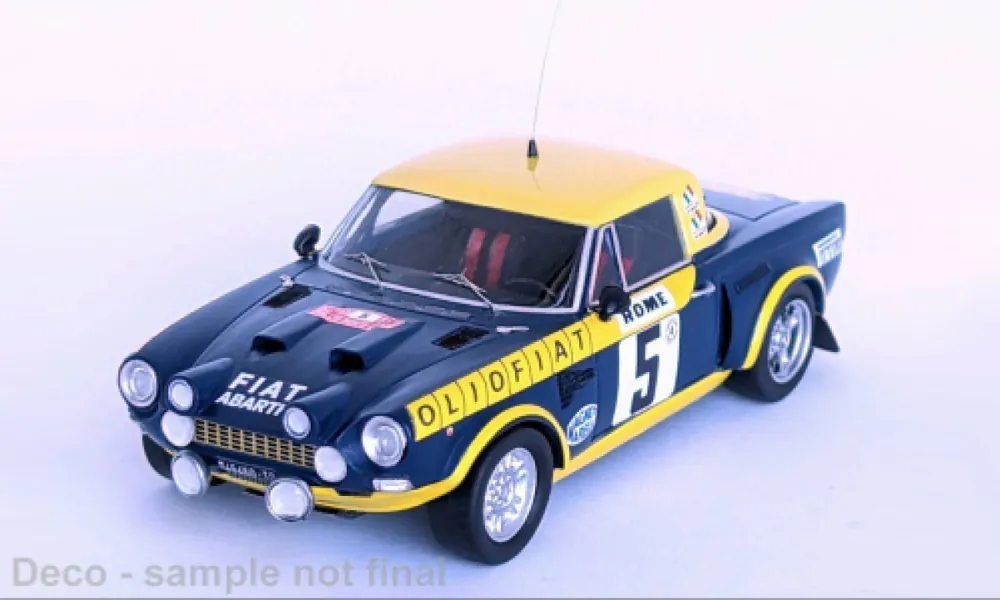 Beperkte Voorraad FIAT 124 ABARTH RALLYE, NO.5, OLIO FIAT, RALLYE WM, RALLYE MONTE CARLO, R.CAMBIAGHI/B.SCABINI, 1976