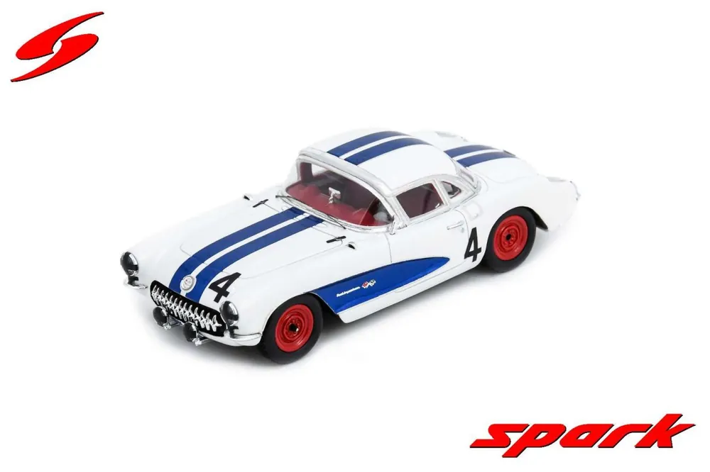 Hoge Kwaliteit CORVETTE C1 V8 NR. 4 4E SEBRING 12H 1957 G. ANDREY - D. THOMPSON LIMITED 300