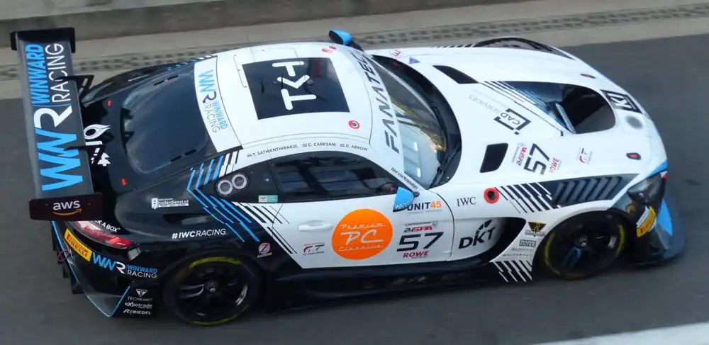 Alleen Vandaag MERCEDES-AMG GT3 EVO NR. 57 WINWARD RACING 3E ZILVEREN KLASSE 24H SPA 2024 T. SATHIENTHIRAKUL – D. ARROW – C. CARESANI LIMITED 300