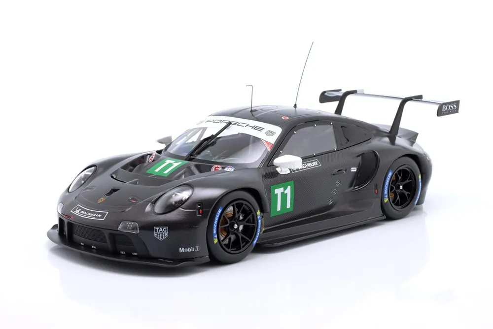 Hoge Kwaliteit PORSCHE 911 992 RSR 4.2L T1 TEST CAR 2023 SCHAALMODEL 1/18 IXO