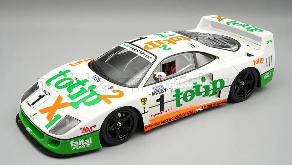 Voordeelprijs FERRARI - F40 3.0L TURBO V8 TEAM TOTIP OBERMAIER RACING N 1 WINNER ITALY GT VALLELUNGA 1994 MAURO TIRONE - WHITE GREEN ORANGE
