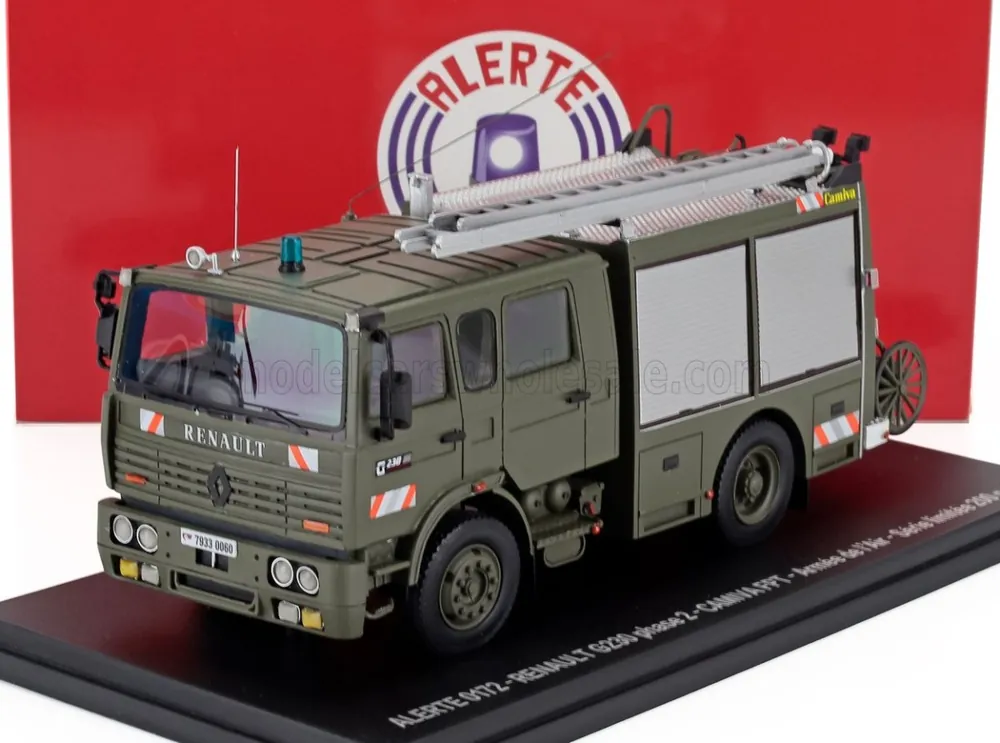 RENAULT G230 PHASE II TANKER TRUCK CAMIVA FPT ARMéE DE L‘AIR 1991 SCHAALMODEL 1/43 VAN ALERTE Finale Uitverkoop