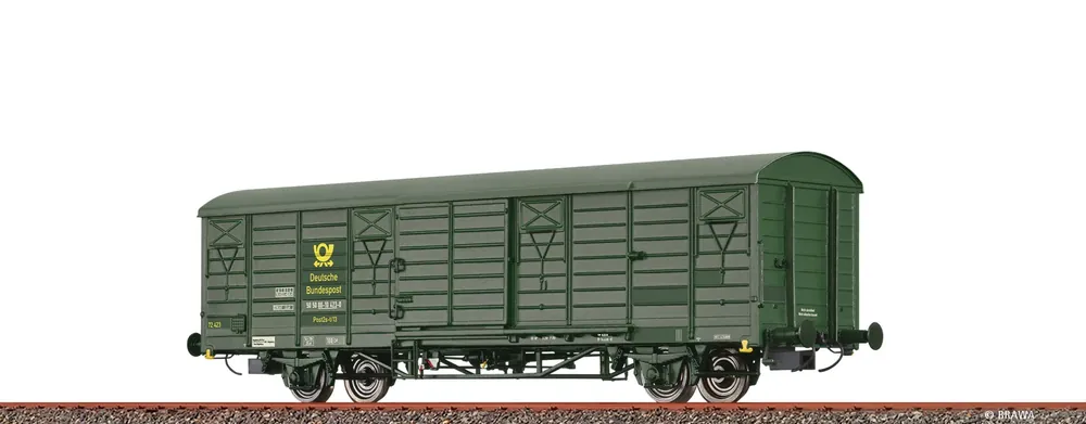 Brawa 49922 H0 Gesloten goederenwagen type Post2s-t/13 "Deutsche Bundespost" van de DR, IV Nieuw