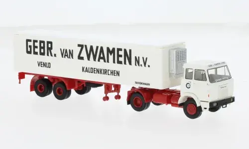 Beperkte Voorraad Brekina 82255 H0 Henschel F 161 S Koffer-SZ, 1967, Gebr. van Zwamen