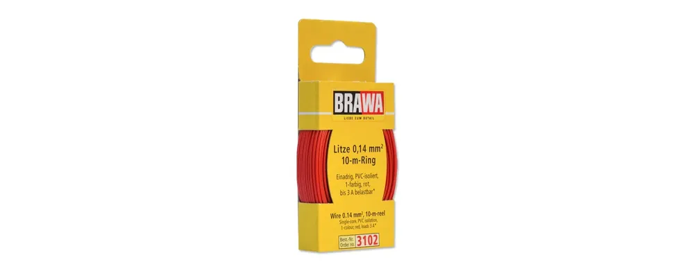 Bestel Nu Brawa 3102 H0 Draad rood 0.14 mm² 10 meter