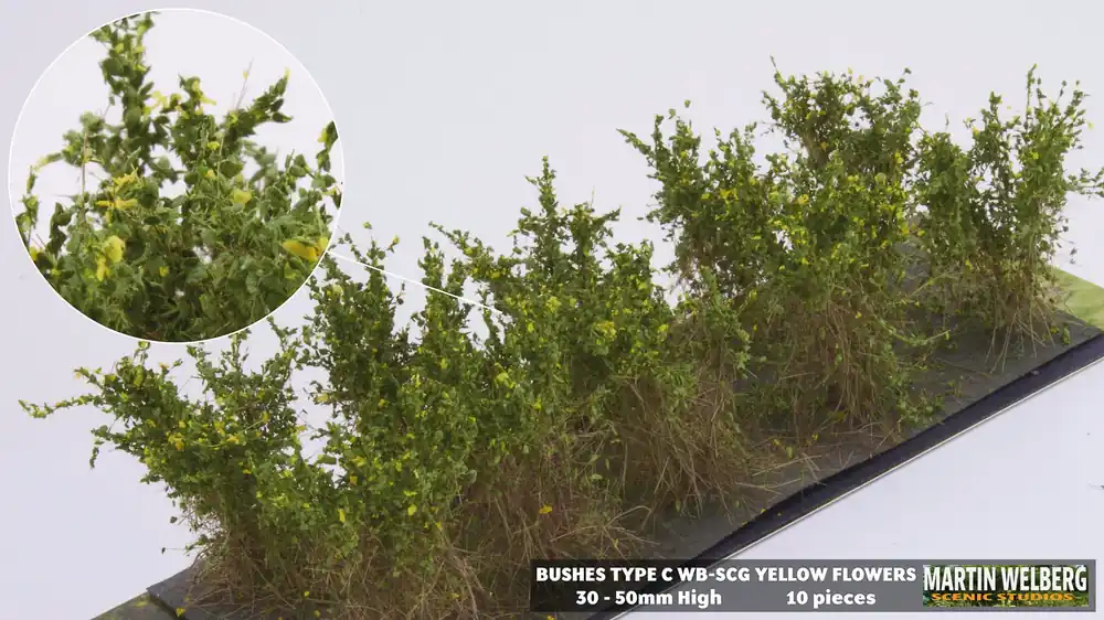 Welberg Scenery SCG Struiken type C Geel - 10 stuks Beperkte Voorraad