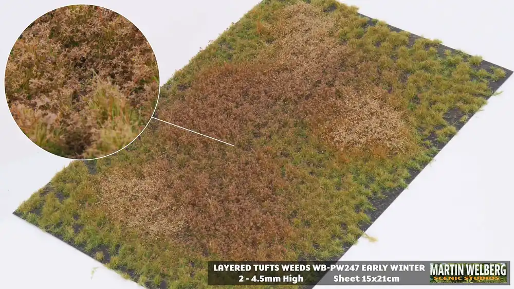 Welberg Scenery PW247 Gelaagde pollen Gras 2-4mm - 15x21cm Goedkoop