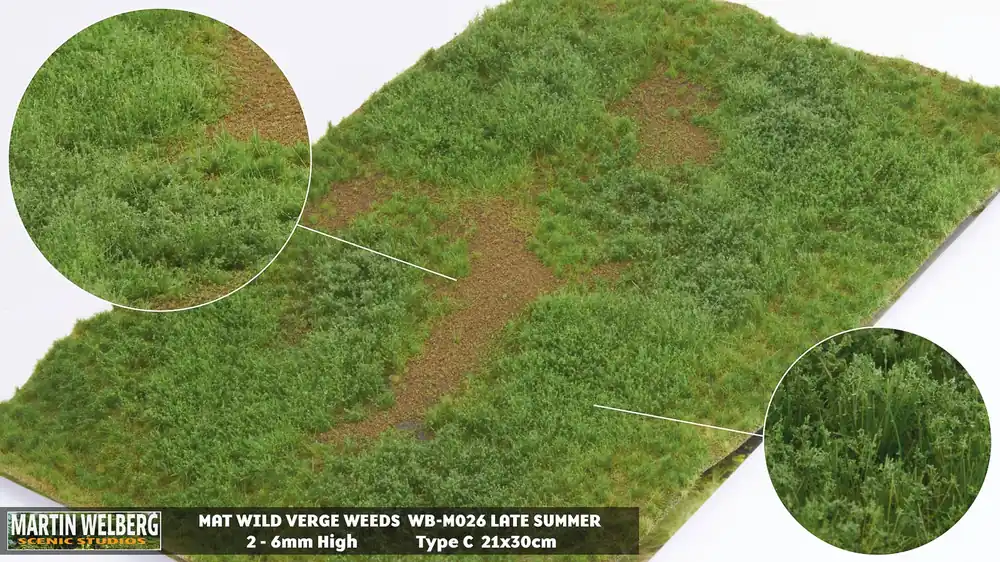 Welberg Scenery M026 Wilde berm Gras type C late zomer - 30x21cm Superprijs