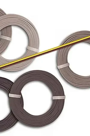 Voordeelprijs Busch 1780 H0 Tweepolig draad bruin/geel 0.14 mm² 5m