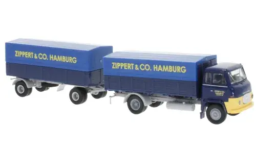 Dagaanbieding Brekina 85054 H0 Scania LB 76 vrachtwagen met aanhanger Zippert & Co