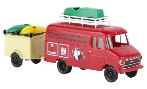 Brekina 35625 H0 Opel Blitz met aanhanger en zeepkisten 1966 Op = Op