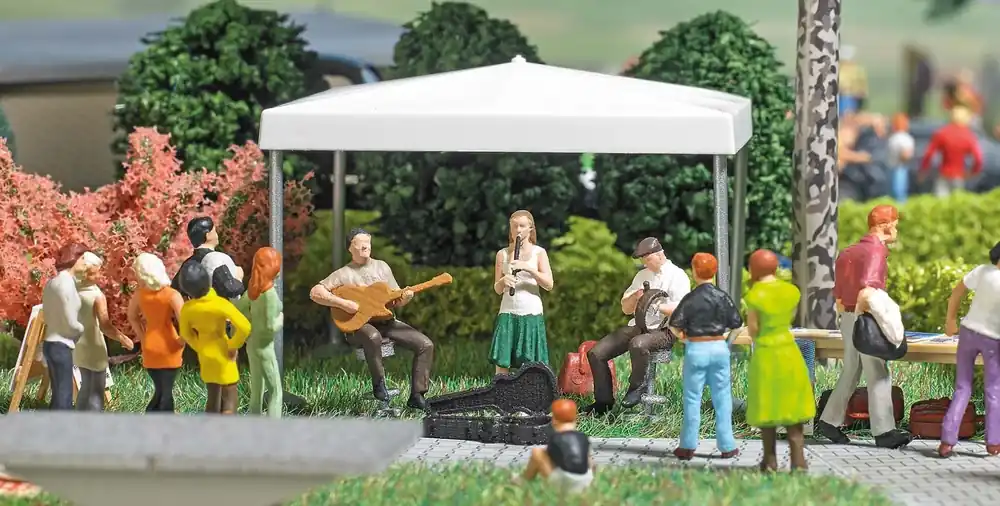 Busch 7846 H0 Mini scene ‘straatmuzikanten‘ Populair