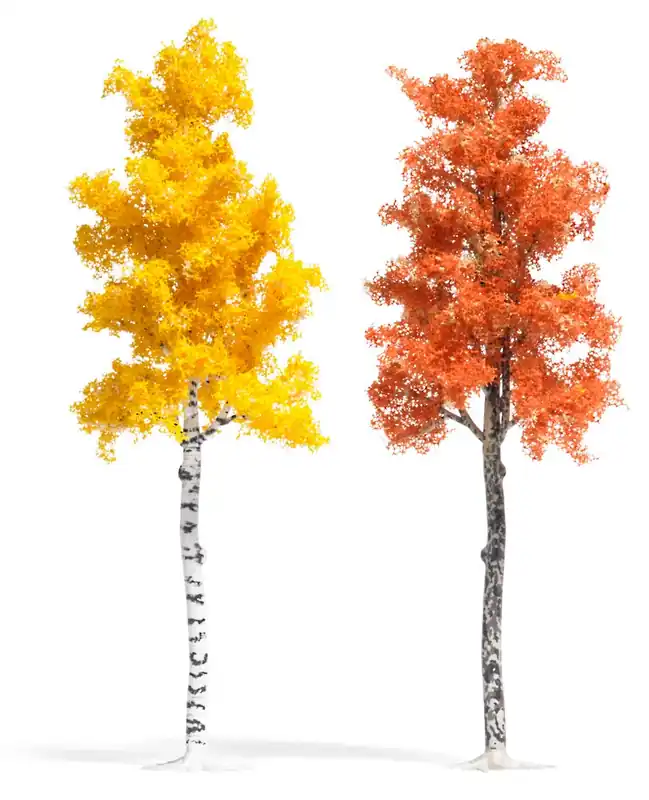 Busch 6794 H0 Twee platanen in herfstkleuren ca. 165 mm hoog Speciale Aanbieding